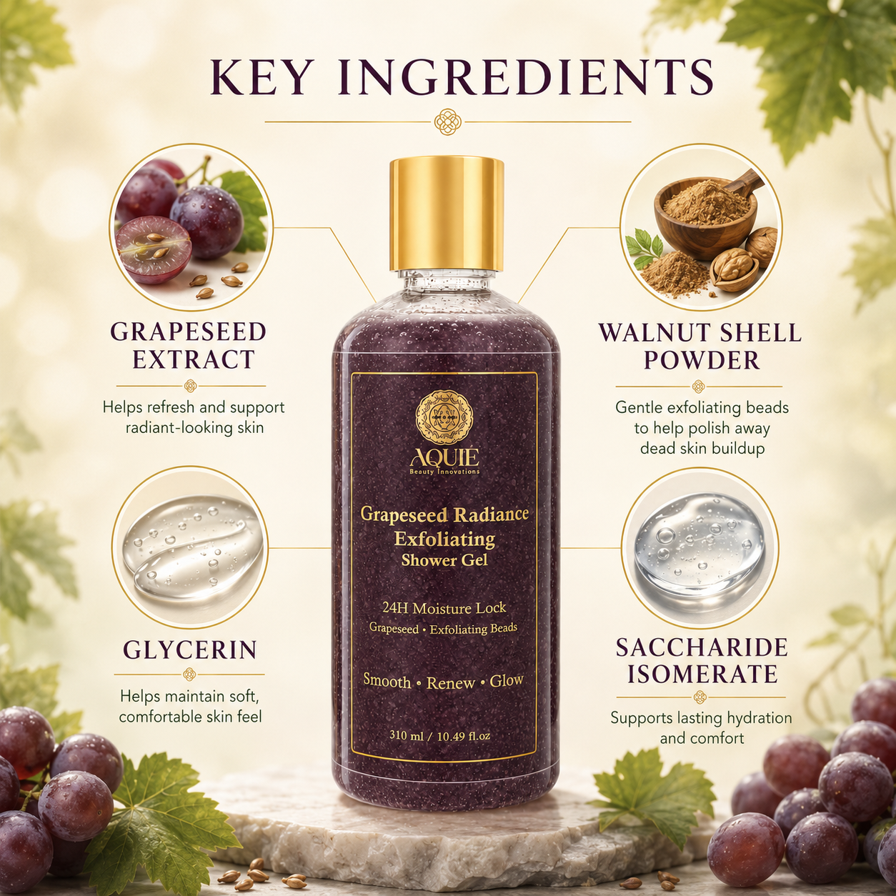 Grapeseed Radiance Exfoliating Shower Gel