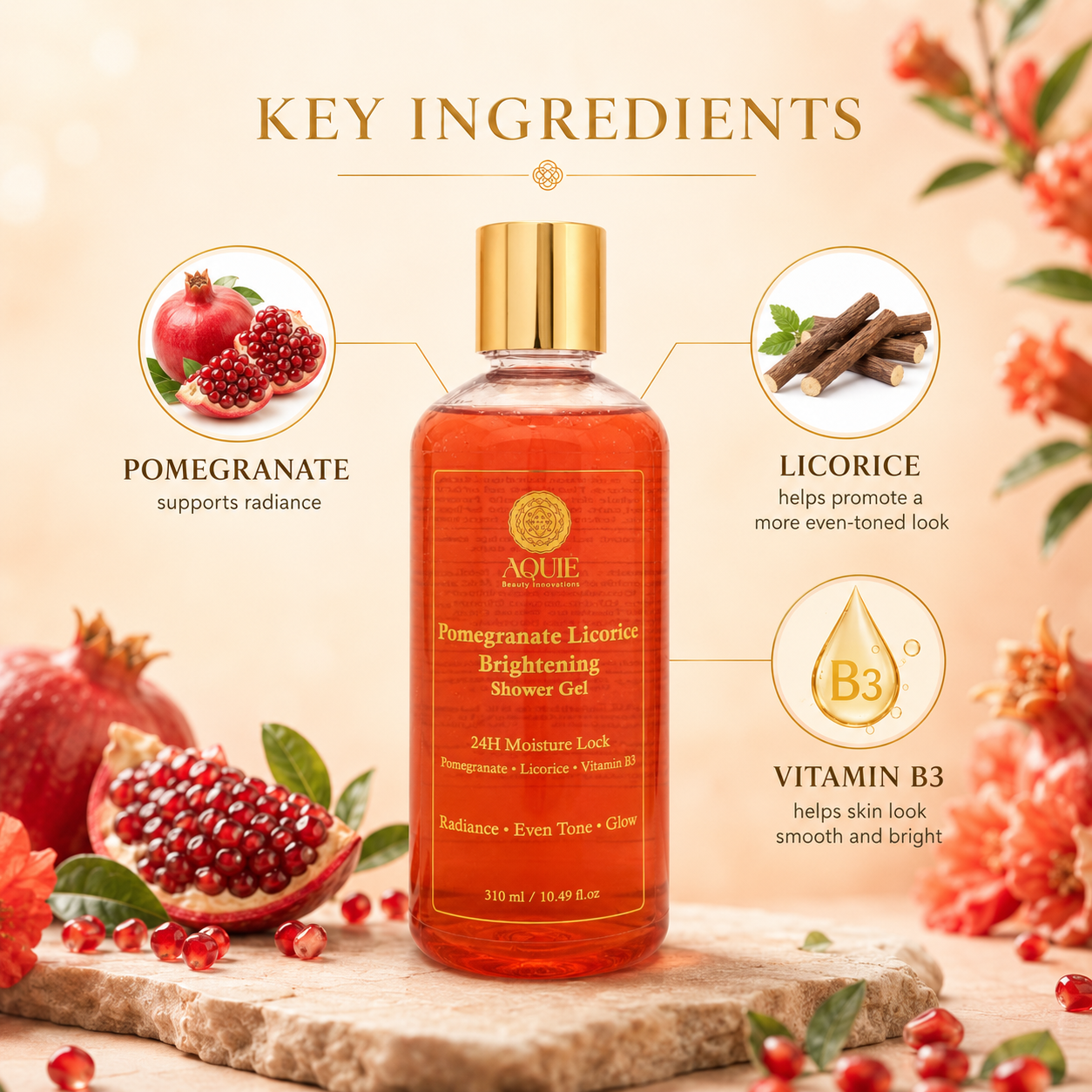 Pomegranate Licorice Brightening Shower Gel
